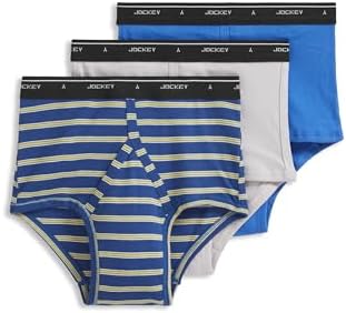Jockey Classic Full Rise Brief- 3 Pack - 100% Cotton Underwear for Men