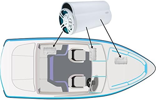 Bazooka MBT8014 8-Inch 4-Ohm Marine | Marine Trademark Bass Tubes enclosure, UV salt fog certified, 8 inch woofer
