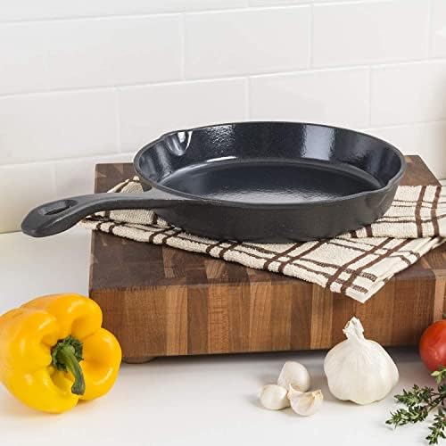 Viking Griddle, 20 Inch Reversible Cast Iron Grill Pan, Pre-Seasoned, Oven Safe, Induction Ready, Black