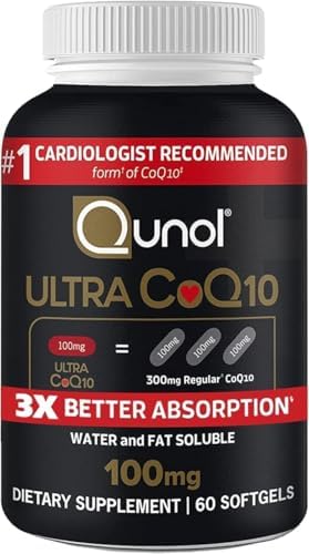 Qunol Ultra CoQ10 100mg, 3X Better Absorption, Antioxidant, 240 Softgels | #1 Cardiologist Recommended Supplement for Heart Health, Coenzyme Q10 Supplement to support Vascular Health & Cellular Energy