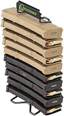 Lockdown Magazine Rack with Vinyl Coating and Steel Frame for Gun Vault Organization, Storage and Security
