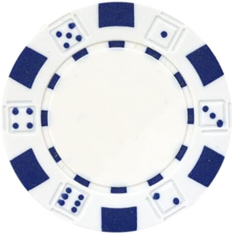 DA VINCI 50 Clay Composite Dice Striped 11.5 Gram Poker Chips, Choose from 11 Colors