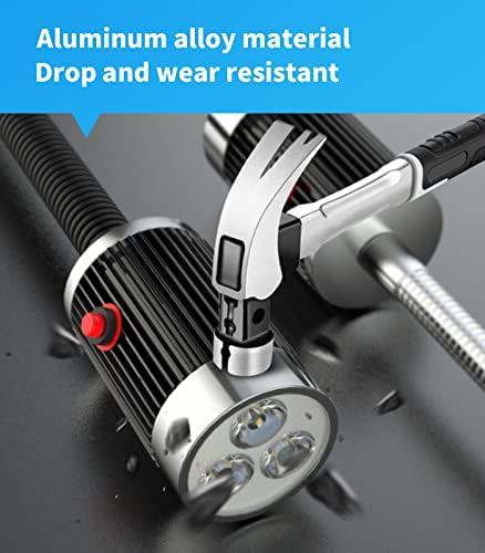 Magnetic Work Light, 9W Led Flexible Gooseneck with Adjustable Magnetic Base for Lathe Machine Milling Drill Press Workbench Industrial Lighting