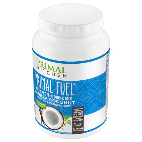 Primal Kitchen Primal Fuel Chocolate Coconut Whey Protein Powder, Gluten and Soy Free, 1.94 Pounds