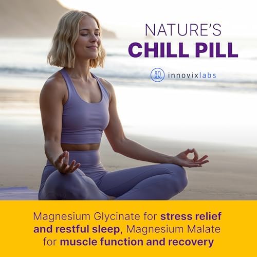 InnovixLabs 2in1 Magnesium Glycinate & Magnesium Malate 210mg, 150 Capsules | High Absorption Chelated Magnesium Supplement, Supports Relaxation, Sleep, Muscle & Bone Health, Vegan, 75-Day Supply