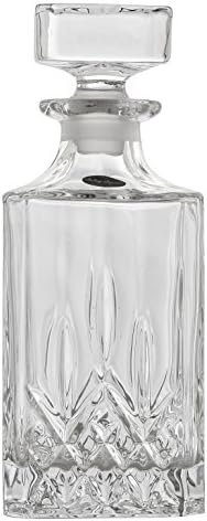 Amlong Crystal Lead-Free Crystal Liquor Decanter with Stopper, Round