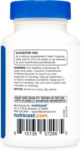 Nutricost Rhodiola Rosea 500mg, 60 Vegetarian Capsules, Gluten-Free | GMO-Free Rhodiola Rosea Supplement