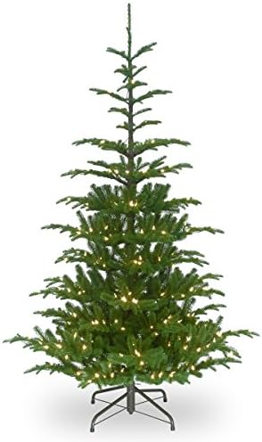 National Tree Company 'Feel Real' Pre-lit Artificial Christmas Tree | Includes Pre-strung White Lights and Stand | Norwegian Spruce - 7.5 ft | 750 Clear Lights, 1,325 Tips, Includes Stand, Artificial, Green
