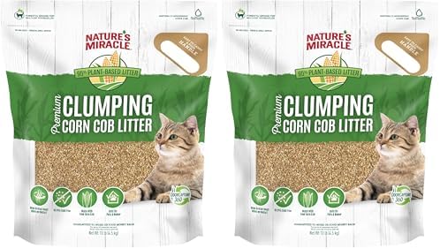 Nature's Miracle Premium Clumping Corn Cob Litter, Tough Odor Bio-Enzymatic Formula, Dust Free