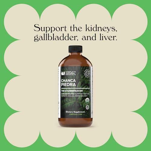 CNP | Chanca Piedra Organic Tincture 16oz - Stone Breaker, Kidney Support | Organic chanca piedra liquid extract for kidney cleanse support, stone breaker routines, alcohol free tincture made in USA