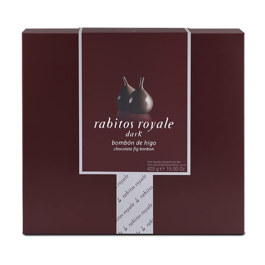 Rabitos Royale – 24 Piece Dark Chocolate Covered Fig Bonbons Gift Box (14.99oz / 425g)