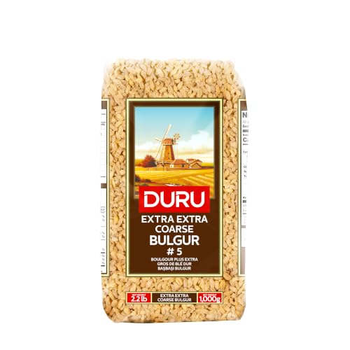 Duru Extra Extra Coarse Bulgur, 35.2oz (1000g), Wheat Berries,100% Natural and Certificated, High Fiber and Protein, Non-GMO, Great for Vegan Recipes, Better than Rice