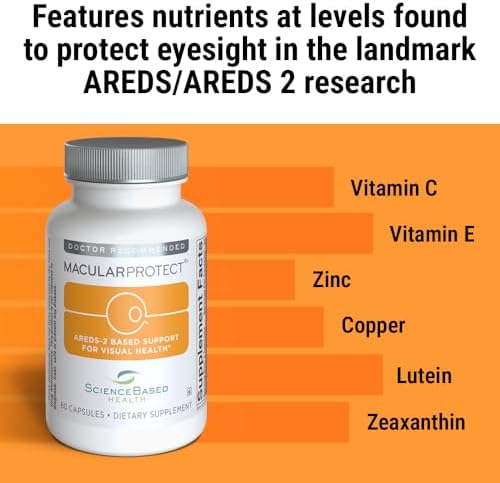 ScienceBased Health MacularProtect AREDS 2 Formula – Eye Health Vitamin & Mineral Supplement with Lutein
