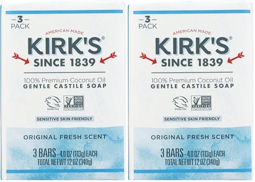 Kirk's Original Coco Castile Soap Fragrance Free 4 oz (Multi-Pack)
