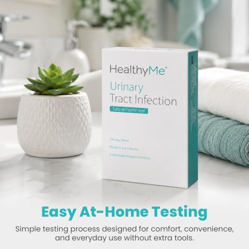 HealthyMe Urinary Tract Infection (UTI) Test Strips | 3 Individually Pouched, Self-Testing Strips, Accurate, Easy to Read, Results in 2 Minutes