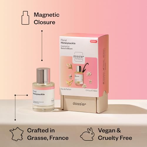 Dossier - Floral Honeysuckle - Inspired by Bloom - Women EDP | 1.7 fl oz (50ml) - Honeysuckle Essential Oil - Floral Honeysuckle Eau de Parfum for