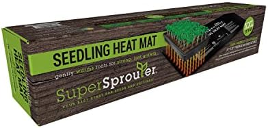 Super Sprouter Premium Heated Propagation Kit for Starting Seeds or Cuttings, Includes Heat Mat, Tray, Grow Light, and More