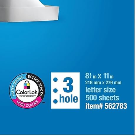 Staples Multipurpose Paper, 8 1/2 x 11, 3-Hole Punched, Ream, for Office, School & Home | Pre-punched white paper ready for standard 3-ring binders. Sold by the ream.