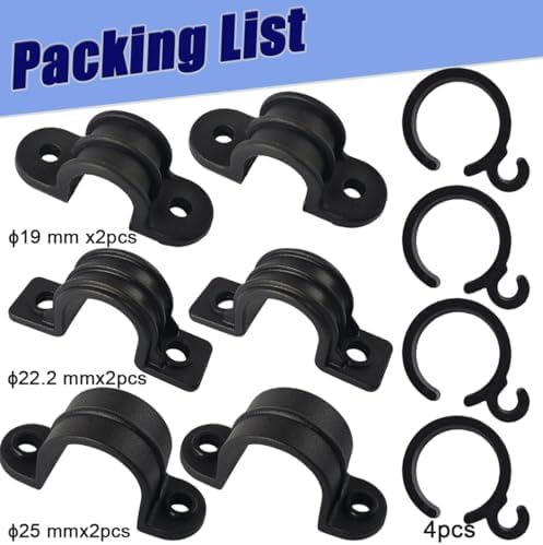 10PCS Rollator Seat Cushion Bracket Mount Parts, Rollator Walker Seat Clamp U Brackets, Brake Grip Holder for Rollators