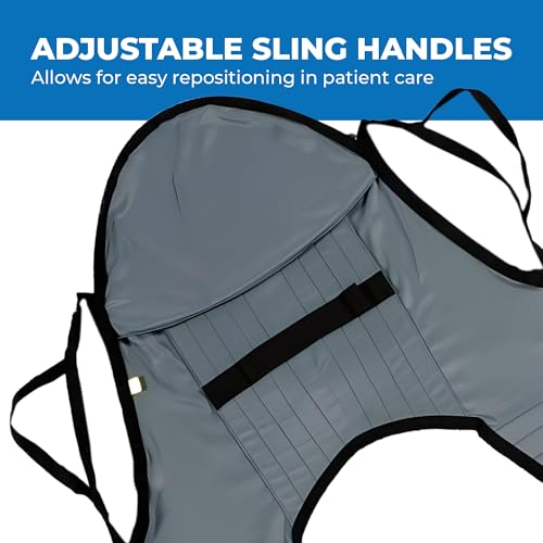 Patient Aid Padded U-Sling with Head Support for Hoyer Patient Lift Sling | Holds up to 225 lb | Soft Polyester Fabric | Head & Body Support | Lifting Straps for Safe Transfers of the Elderly Patients