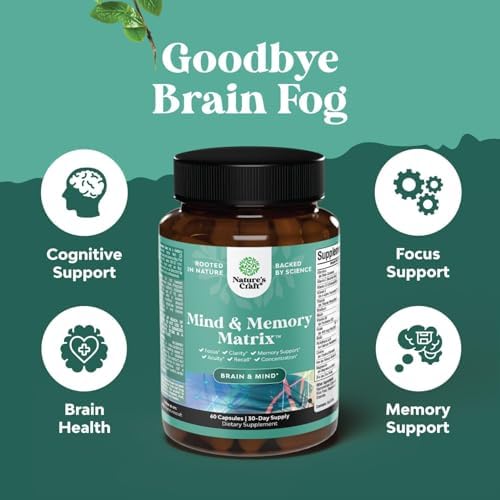 Advanced Brain Supplement for Memory and Focus - Nootropics Brain Support Supplement with Memory and Focus Vitamins for Adults of All Ages - for