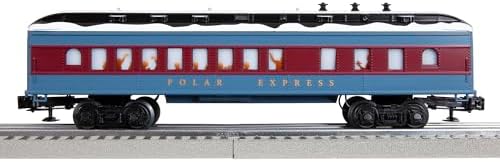 Lionel The Polar Express Diner Car – O Gauge Model Train Car with Interior Lighting, Diecast Trucks, Operating Couplers & Holiday Snow Roof, Age 14+