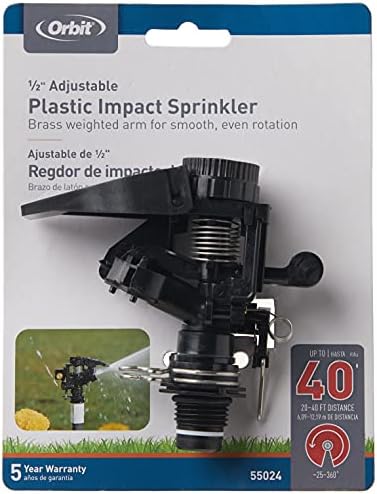 Orbit Underground 55024 Plastic Orbit Jet Impact Sprinkler Head, 1/2-Inch