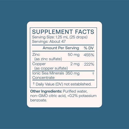 BodyBio Liquid Zinc - Concentrated Antioxidant for Immune & Cell Health | Liquid Zinc Supplement for Adults & Kids