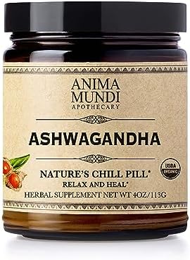 Anima Mundi Ashwagandha Powder - Organic Ashwagandha Root Powder Sourced from India - Commonly Known as Indian Ginseng Root Powder - Calming Herbal