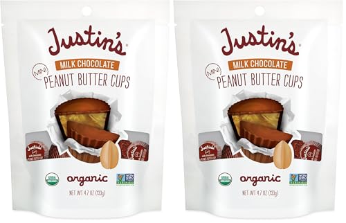 Justin's, Mini Peanut Butter Cups, Milk Chocolate, 4.7 oz