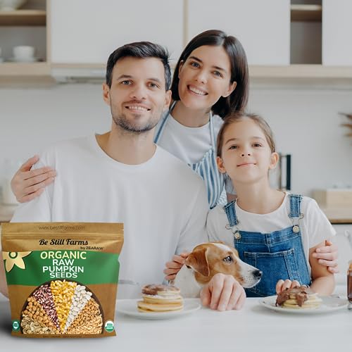 Organic Raw Pumpkin Seeds to Eat 2.8lb - Bulk Unsalted Pepitas No Shell | Whole Natural Snacks for Keto - High in Fiber - USDA Certified | Non-Gmo | Gluten Free | Vegan