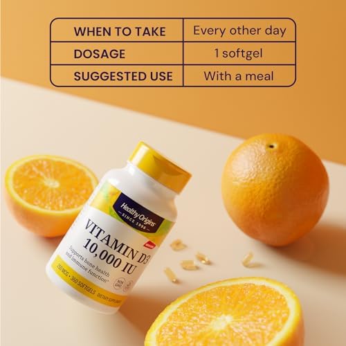 Healthy Origins Vitamin D3 10,000 IU 250 mcg, 360 Softgels