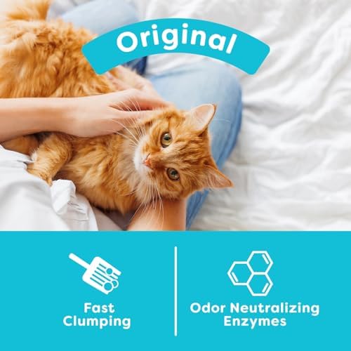sWheat Scoop Natural Wheat Multi-Cat Litter, Superior Clumping with Odor Neutralizing Enzymes, 25 Pound Bag