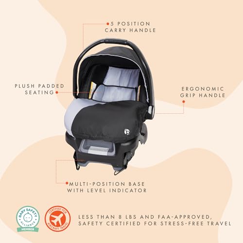 Baby Trend Ally Newborn Baby Infant Car Seat with Cover and Harness, Khaki