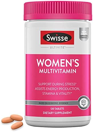 Swisse Ultivite Mens Daily Multivitamins | 50 Vitamins, Antioxidants and Minerals + Adaptogens | Energy, Stress & Immune Support | Mens Vitamins | 120 Tablets