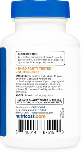 Nutricost CoQ10 100mg, 120 Vegetarian Capsules, 120 Servings, GMO-Free | High Absorption Coenzyme Q10