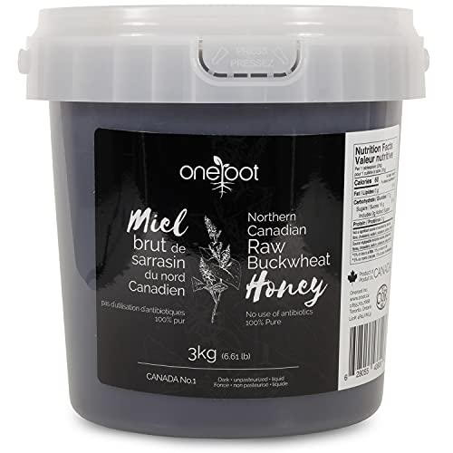 OneRoot Raw Buckwheat Honey – 500g / 17.6oz, Unheated & Unprocessed Dark – Nutrient-Rich, Antioxidant-Packed Natural Sweetener – Pure & Unfiltered Honey