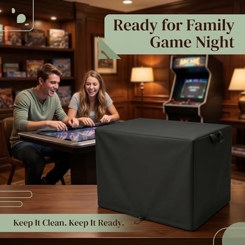 Arcade Gaming Table Cover game table cover waterproof & Dustproof Protector for 32-Inch Board Game Table, Adults & Family Game Night