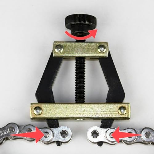 Roller Chain Tools Kit Fit #25#35#41#40#50#60 415H,428H, 520,530 Roller Chain, Holder/Puller+ Breaker/Cutter, Bicycle, Motorcycle