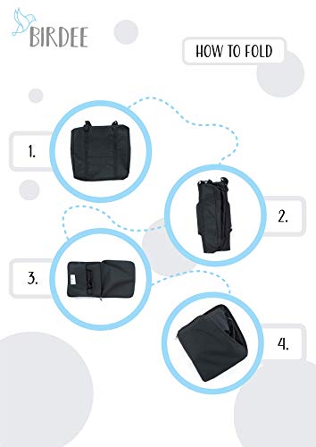 Birdee Durable Backless Booster Seat Travel Bag for Airplane Gate Check and Carrier for Travel - Fits GB Pockit and Most Lightweight Compact Folding
