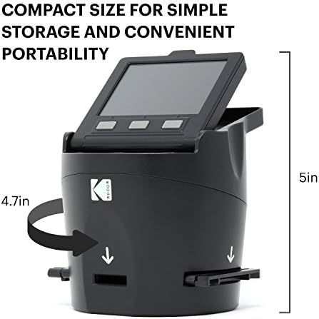 KODAK SCANZA Film & Slide Scanner, 3.5" LCD, 35mm, 126, 110, Super 8 & 8mm | Converts color/B&W negatives to 14MP/22MP JPEGs