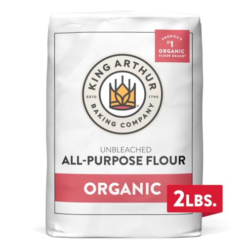 King Arthur 100% Organic All-Purpose Flour, Unbleached, 2 lb (Pack of 1) - Non-GMO Project Verified, No Preservatives