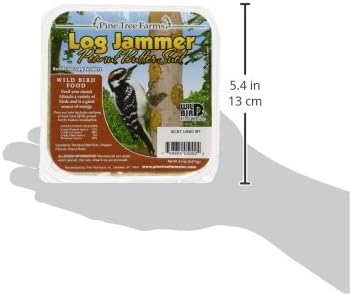 Pine Tree Farms 5002 Log Jammer Woodpecker Peanut Suet Plug, 3 plugs per pack , 9.4-Ounce