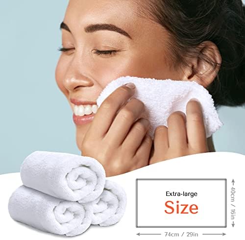 TASALON Microfiber Salon Hair Towels 10 Pack, 29" x 16" Ultra-Soft - Black