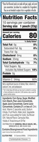 Mott's Fruit Flavored Snacks, Assorted Fruit, Pouches, 0.8 oz, 22 ct (Pack of 6)