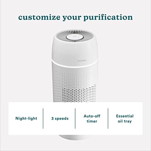 Homedics 5-in-1 PetPlus UV-C Air Purifier, HEPA Filter for 266 Sq Ft Room