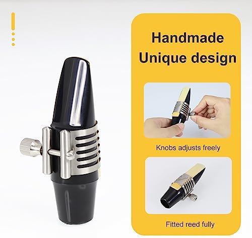 Premium Stainless Steel Ligature for Tenor Saxophone- Tenor Saxophone Ligature with Adjustable Screws - Durable and Secure Ligature Retainer…