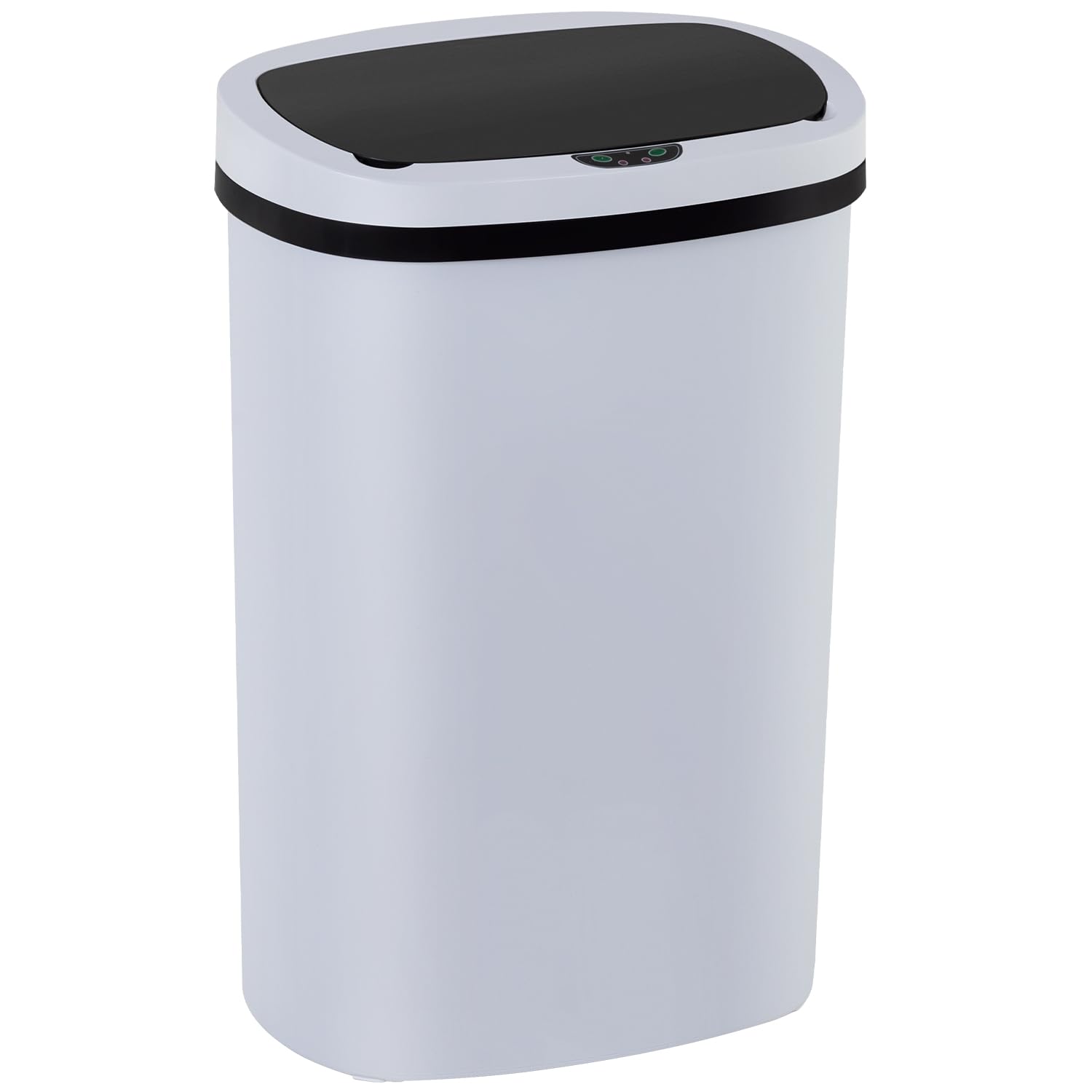 BestOffice | 13 Gallon Stainless Steel Trash Can with Lid | Steel | Automatic Touchless Garbage Can | Odor Control | Modern Oval Design | Easy to Clean | For Kitchen, Bathroom, Office or Home