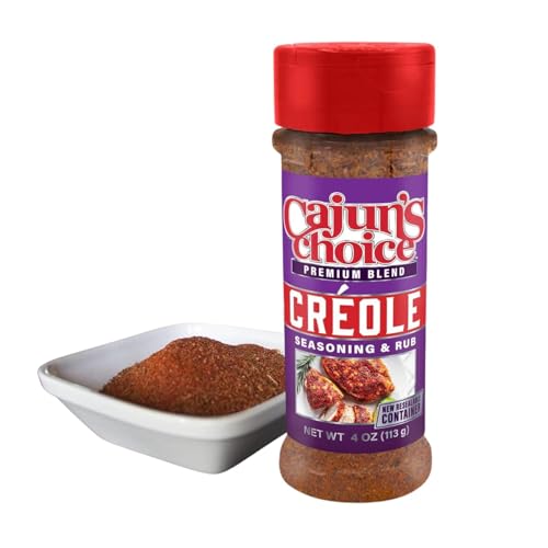 Cajun's Choice Blackened Seasoning - 2.75 oz Jar, Pack of 2, All Natural, Low Salt, Gluten-Free - Authentic Louisiana Spice for Fish & BBQ | Low-sodium, all-natural seasoning and rub for fish, seafood, chicken, pork, steak, vegetables and salads.