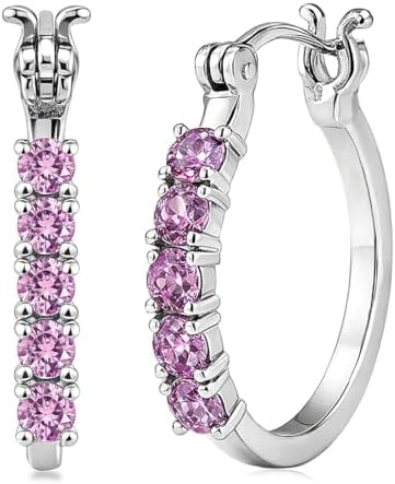 Color Orchid Cubic ZirconiaEarrings in Stainless Steel